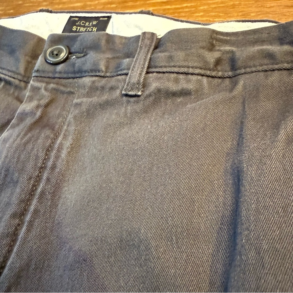J Crew Stretch Chino Pants Mens 35X31 Gray 770 Trouser Straight Casual Preppy